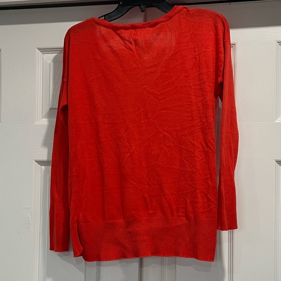VICTORIAS SECRET candy red v neck sweater - Picture 3 of 3